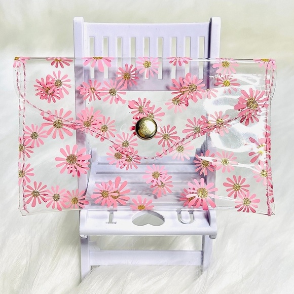 Floral Clear Card Case Wallet Bundle 2 style 2 - Picture 2 of 7